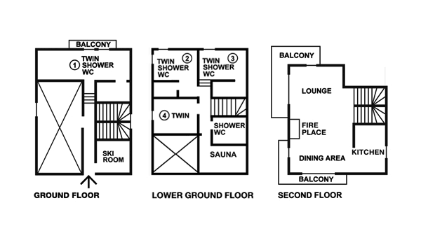 Chalet Le Mazot Courchevel Floor Plan 1